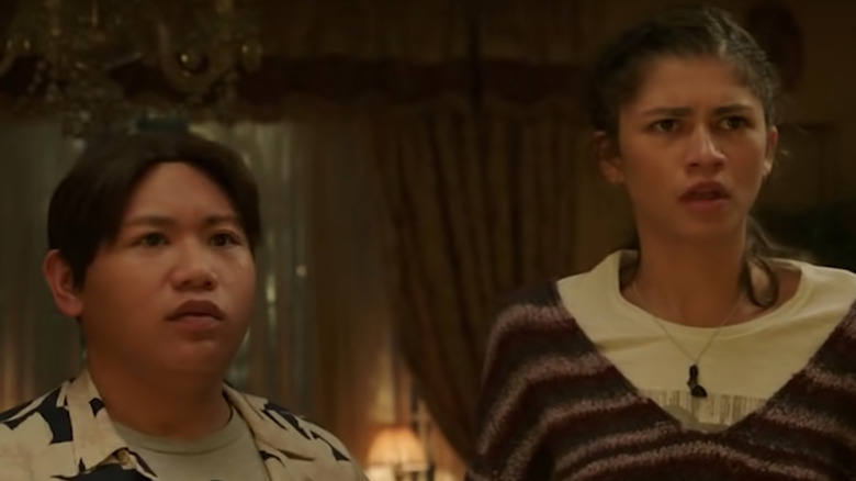 Jacob Batalon and Zendaya as Ned and MJ in Spider-Man: No Way Home