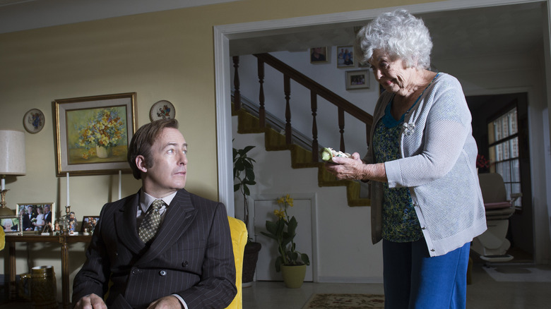 Bob Odenkirk and Carol Herman acting in Better Call Saul