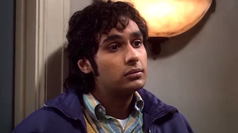 Raj looking serious