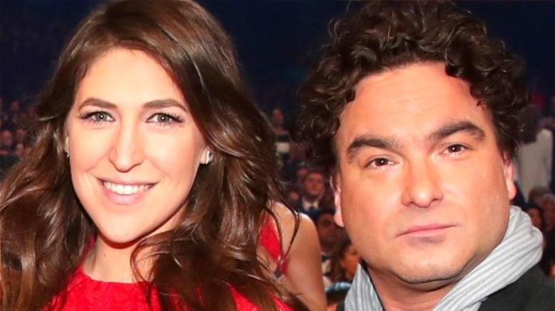 Mayim Bialik with Johnny Galecki