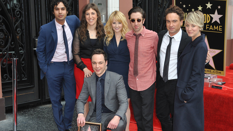 The cast of The Big Bang Theory at Hollywood's Walk of Fame