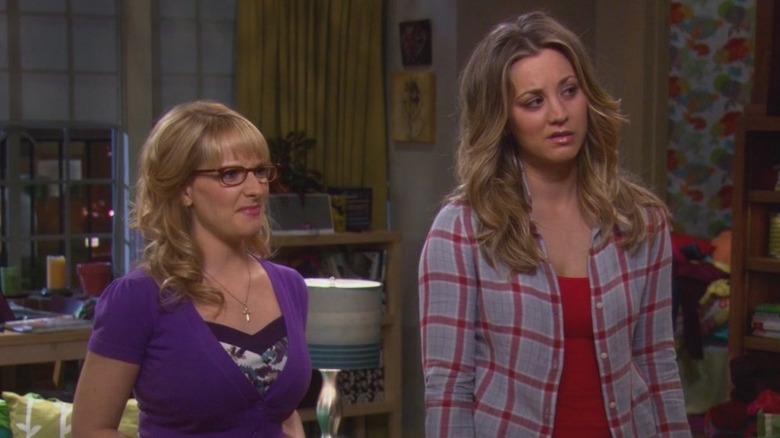 Bernadette and Penny looking disturbed