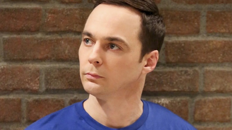 Sheldon Cooper looking to his right