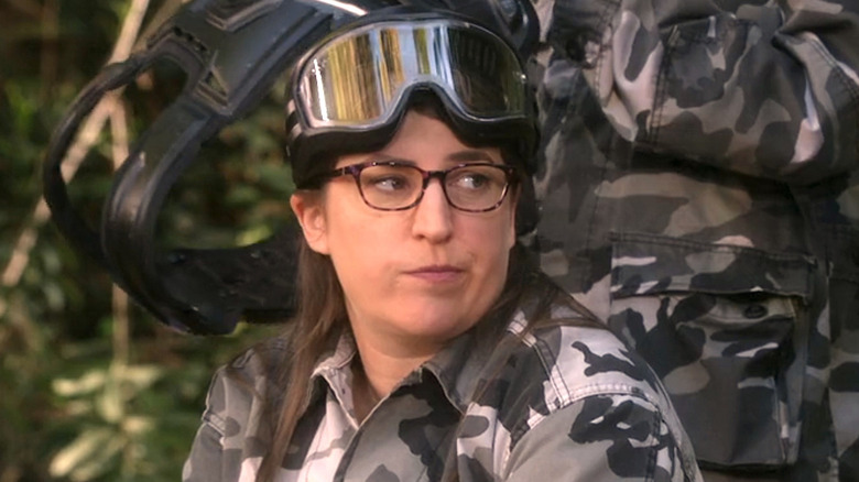 Amy wearing paintball gear
