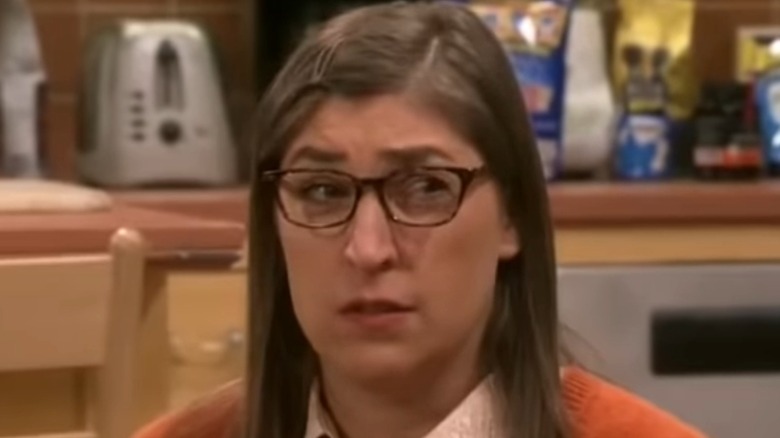 Amy frowning at Sheldon