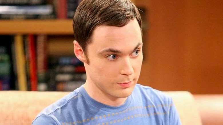 Sheldon Cooper raising his eyebrows