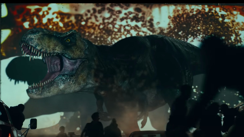 A T-Rex terrorizing