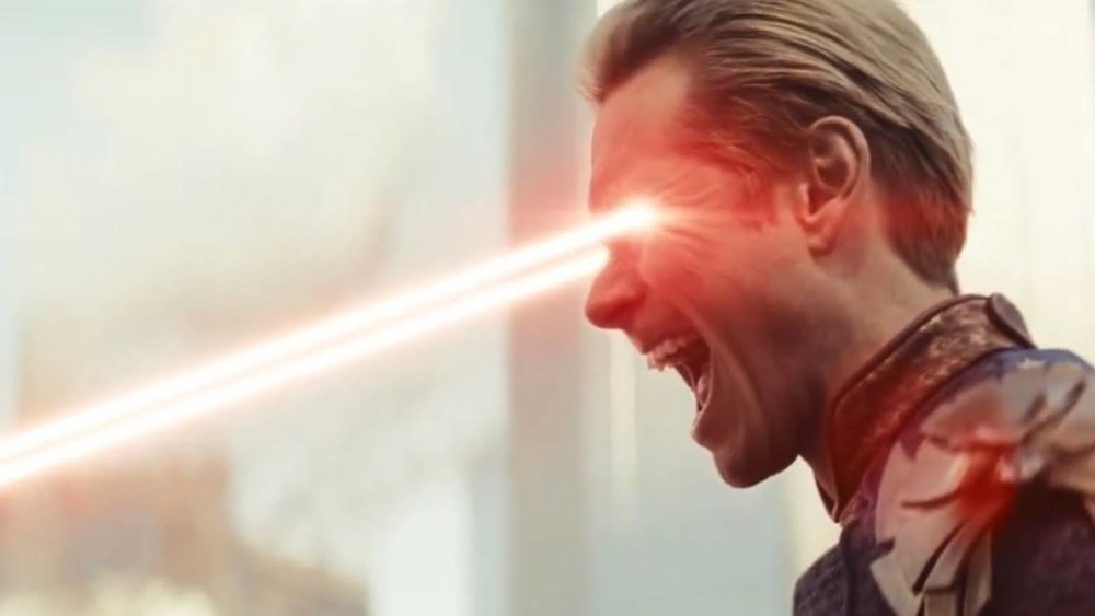 Homelander uses his laser vision on The Boys