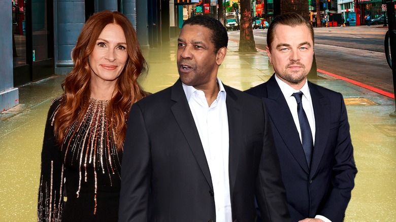 Julia Roberts, Denzel Washington and Leonardo DiCaprio