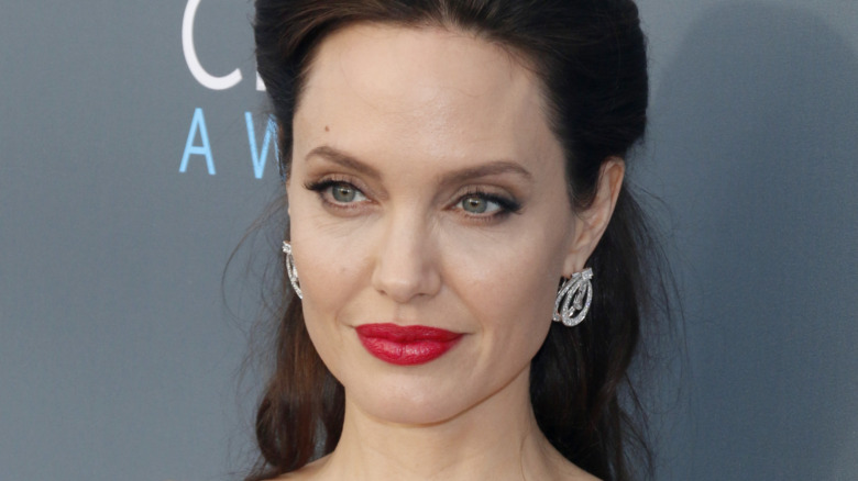 Angelina Jolie at the 23rd Annual Critics' Choice Awards held at the Barker Hangar in Santa Monica, USA on January 11, 2018.