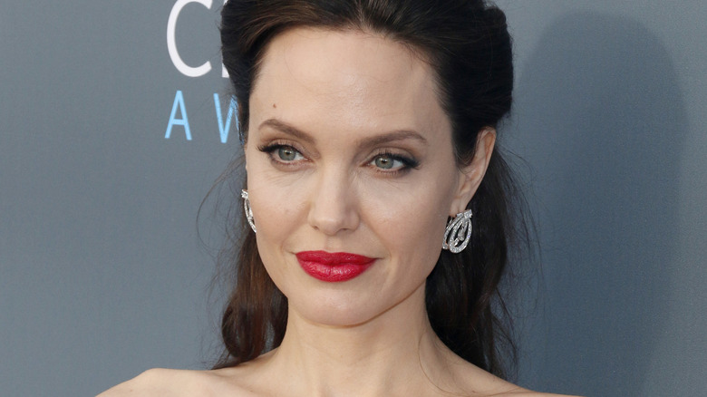 Angelina Jolie at the 23rd Annual Critics' Choice Awards held at the Barker Hangar in Santa Monica, USA on January 11, 2018.