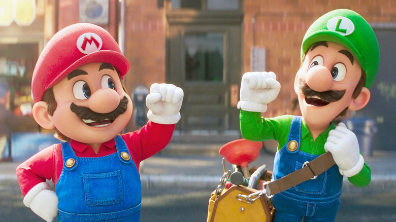 Mario and Luigi getting ready to get to work