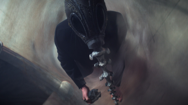 Morpheus wearing his helmet
