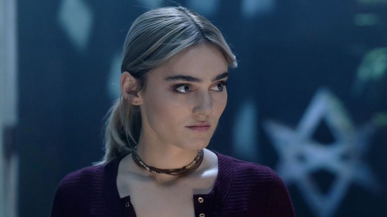 Mary looking intense