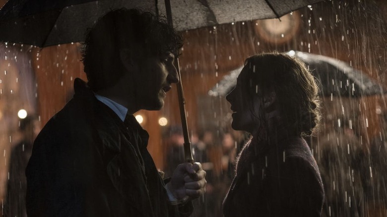 Jo and Bhaer in the rain