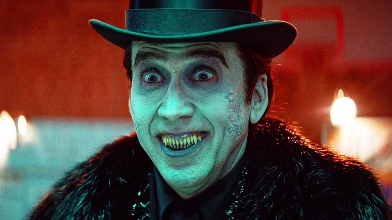 Dracula bares teeth in close-up