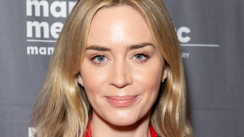 Emily Blunt sporting blonde hair