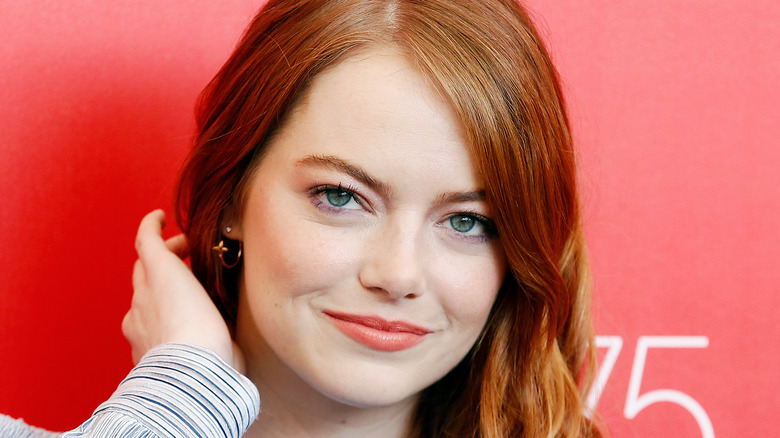 Emma Stone on a red carpet 