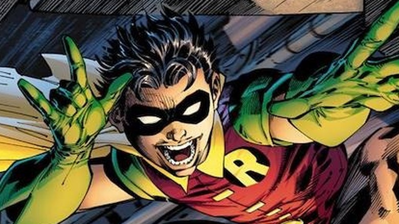 Robin rides train