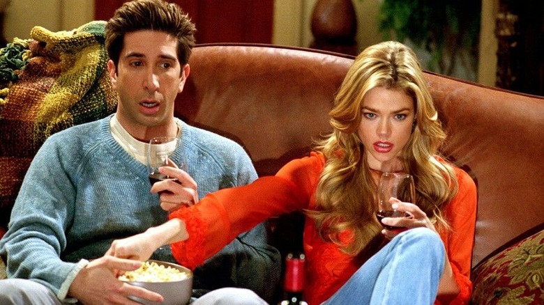 David Schwimmer as Ross Geller and Denise Richards as Cassie in Friends