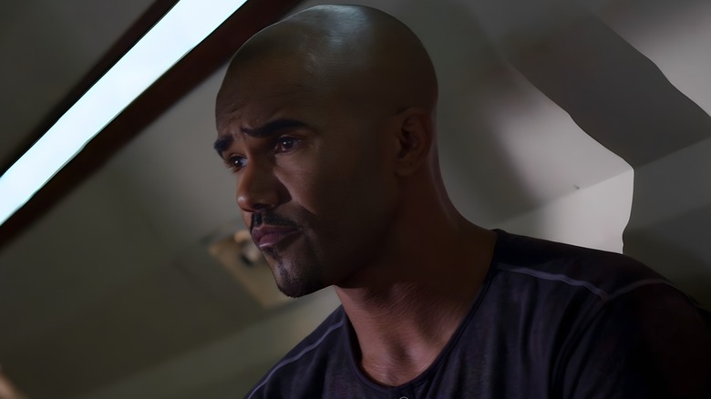 Derek Morgan leaning forward