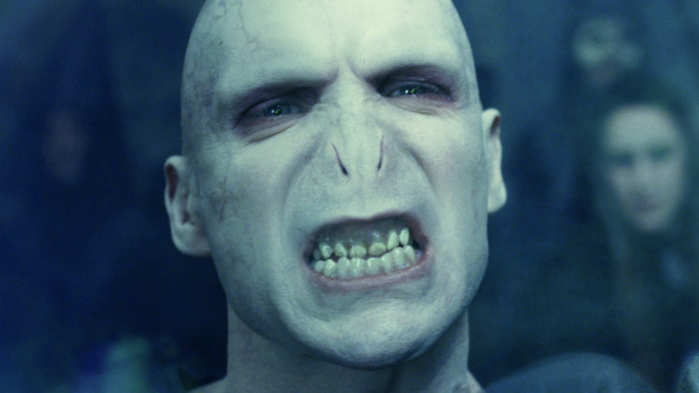 Voldemort smiles with teeth