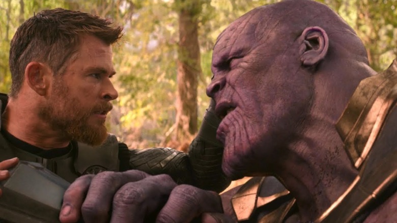 Thor and Thanos in Avengers: Infinity War