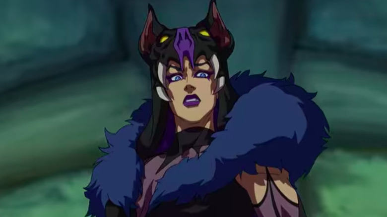 Evil-Lyn stares with uncertainty