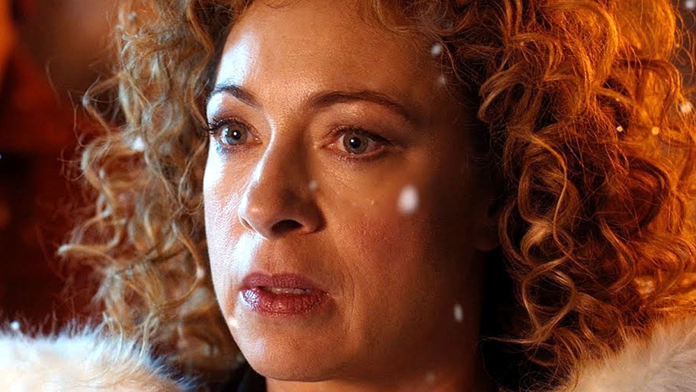 River Song looking concerned on Doctor Who