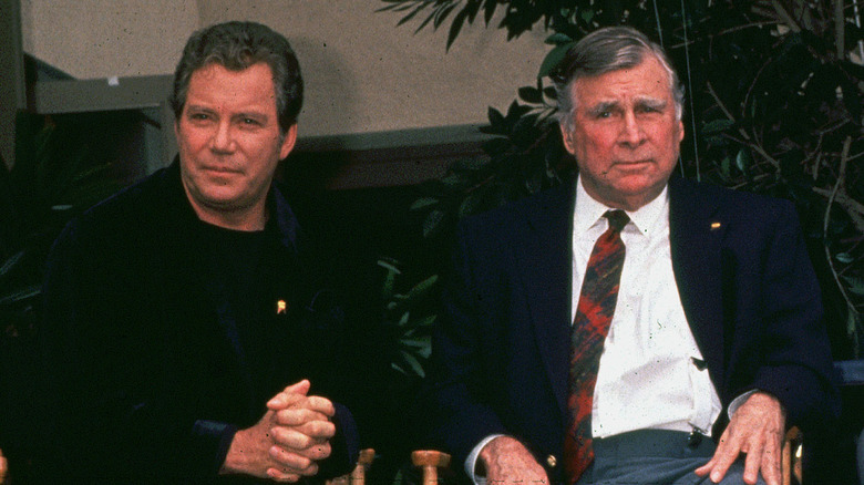 William Shatner and Gene Roddenberry sitting together