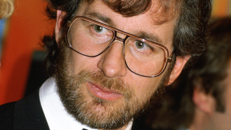 Steven Spielberg tilts head