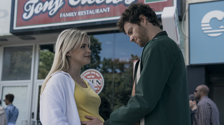 Hughie and Annie marvel over their baby in "The Boys"