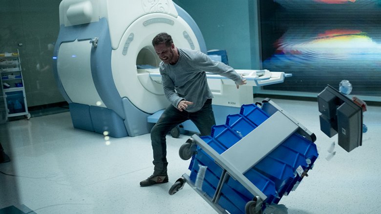 Tom Hardy as Eddie Brock in Venom