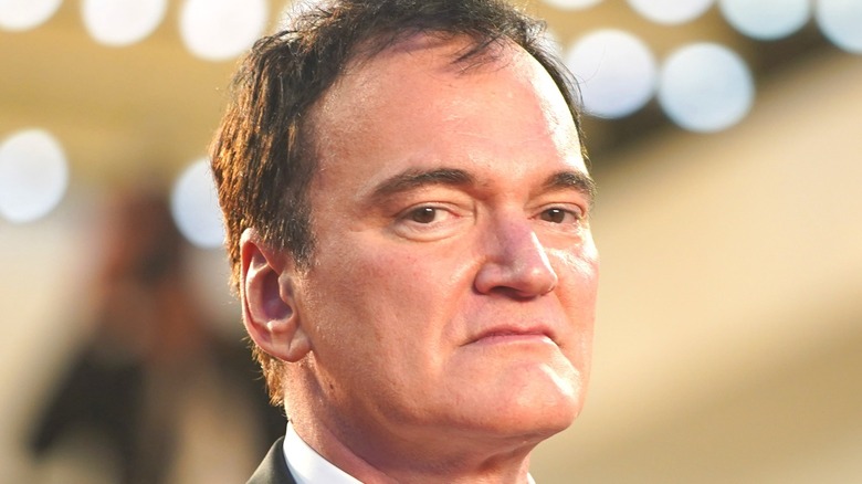 Quentin Tarantino staring into camera