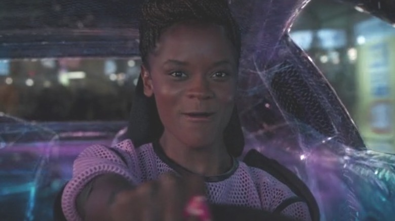 Shuri behind the wheel