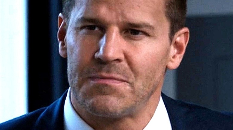 David Boreanaz scowls as Agent Booth