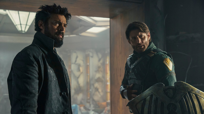 Soldier Boy and Billy look scandalized
