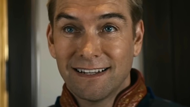 Antony Starr smiles as Homelander on The Boys