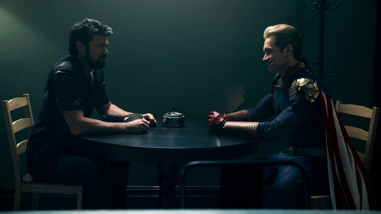 Butcher facing Homelander