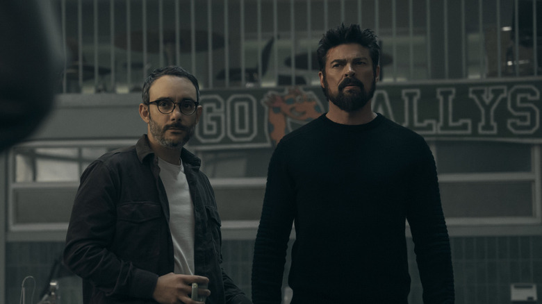 Sameer Shah and Billy Butcher looking serious on The Boys