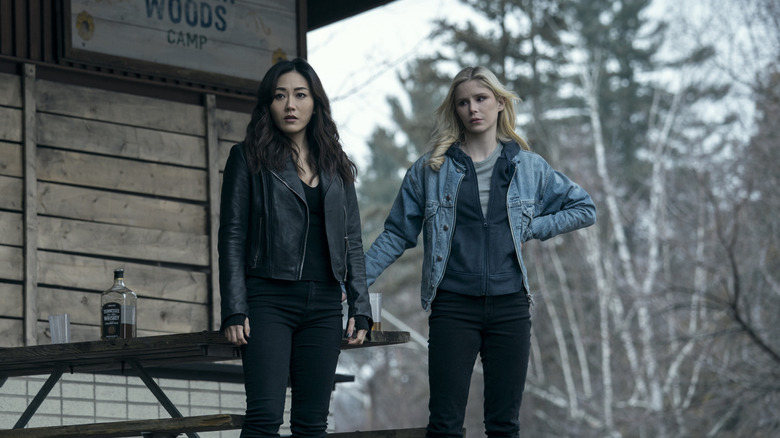 Kimiko and Starlight standing beside a table on The Boys