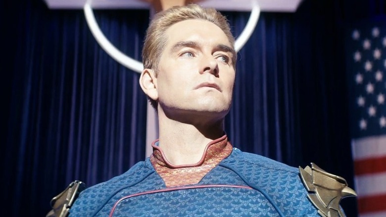 Homelander standing in the spotlight in The Boys Season 5