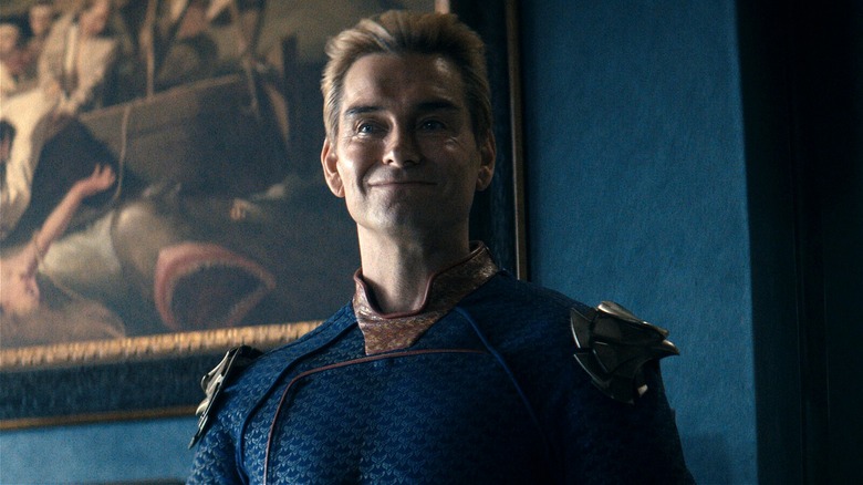 Homelander smirking in in The Boys Season 5