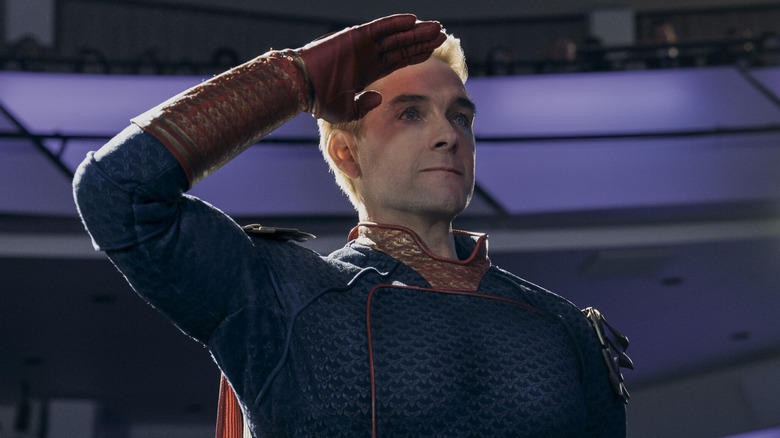Homelander saluting in The Boys