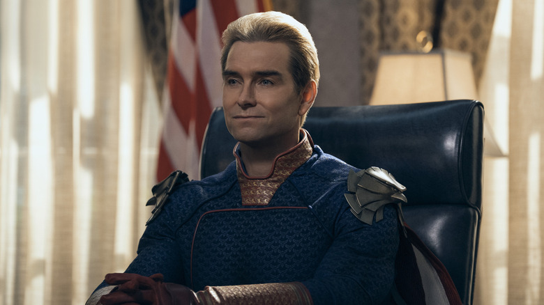 Homelander sitting in the Oval Office in The Boys
