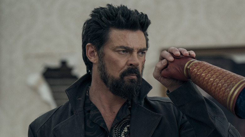 Butcher blocks Homelander's punch in "The Boys" (2019-2026)