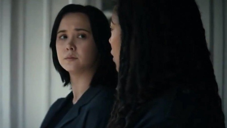 Jordan Li looking at Marie Moreau on "The Boys" (2019-2026)