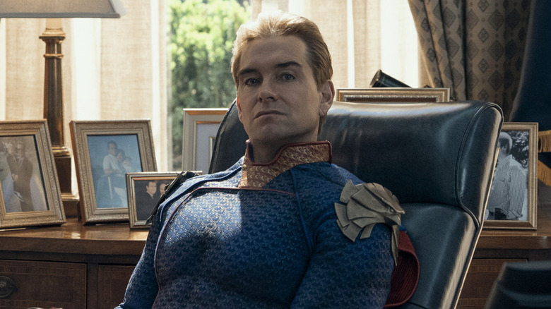 Homelander sitting in the Oval Office on The Boys