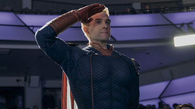Homelander doing a salute on The Boys
