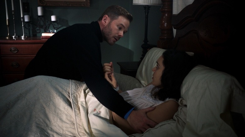 Ashmore's Nick looks concerned over Andrea Lando's Sara in The Free Fall